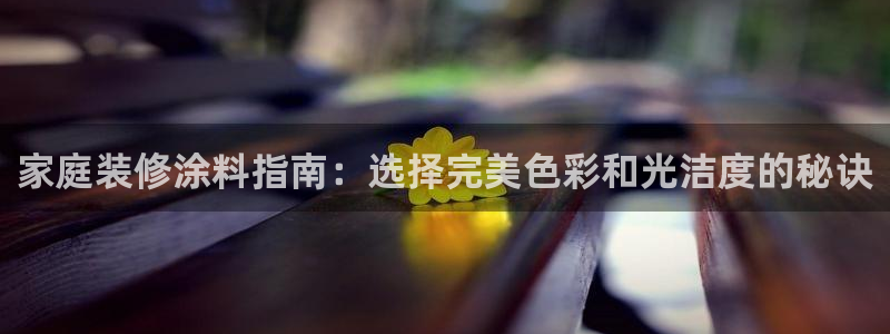 和记h188：家庭装修涂料指南：选择完美色彩和光洁度的秘诀