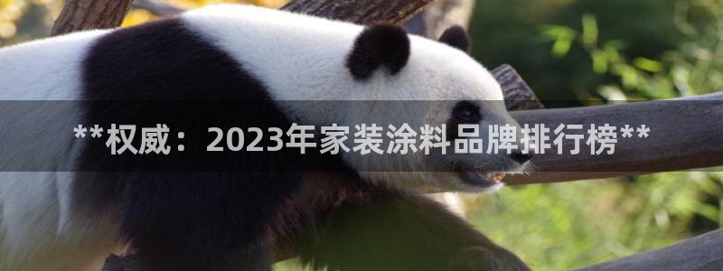和记app官网：**权威：2023年家装涂料品牌排行榜**