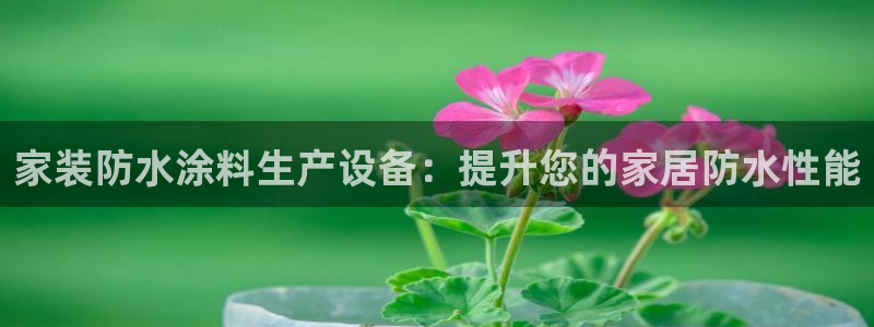 和记平台下载：家装防水涂料生产设备：提升您的家居防水性能