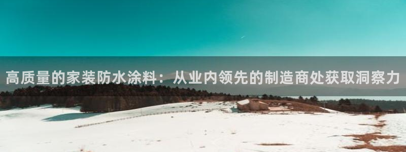 和记ag旗舰厅app：高质量的家装防水涂料：从业内领先的制造商处获取洞察力