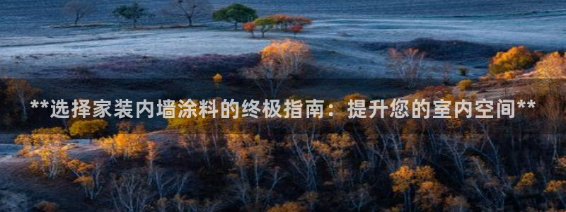 和记官方平台：**选择家装内墙涂料的终极指南：提升您的室内空间**