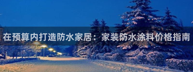 和记国际官网官网：在预算内打造防水家居：家装防水涂料价格指南