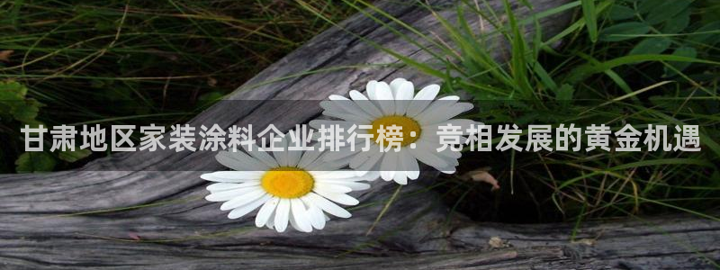 和记ag旗舰国际：甘肃地区家装涂料企业排行榜：竞相发展的黄金机遇