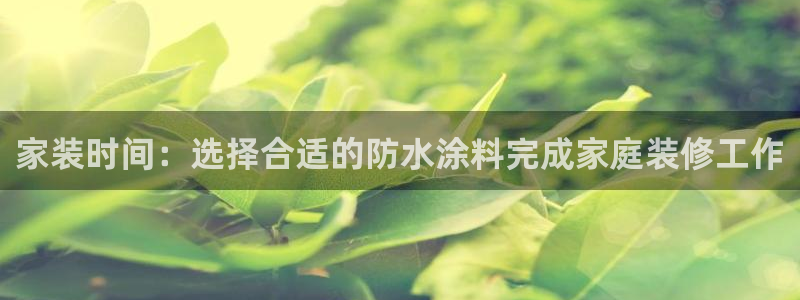 和记平台下载：家装时间：选择合适的防水涂料完成家庭装修工作