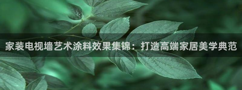 和记hj：家装电视墙艺术涂料效果集锦：打造高端家居美学典范