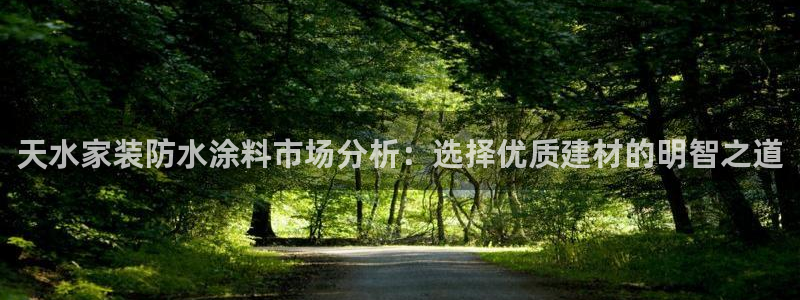 和记ag旗舰国际：天水家装防水涂料市场分析：选择优质建材的明